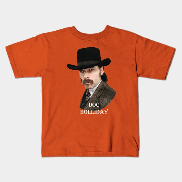 Doc Holliday Kids T-Shirt by pasnthroo